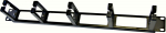 Organizer OEM 19'' LEXI-Net panel removal 1U, 5x plastic handle 40x60mm, it&, čern&yacute;