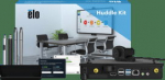 ELO Touch Solutions Elo Huddle Kit - Computer module, Intel Core i5-7500T, Intel HD Graphics 630, 16 GB RAM, 256 GB SSD, Windows 10, incl.: Conference camera, 2x stylus, stylus tray, Whiteboard license card, DisplayNote Launcher license card, Display ...