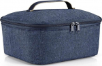 Reisenthel Coolerbag M pocket herringbone dark blue