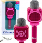 LEANToys Wireless Bluetooth Karaoke Microphone Recording Voice Changer Pink