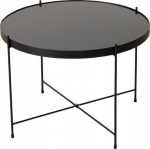 Boltze Metal table with glass top, SHERIN, 40 cm