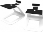 ?KAU KANTO AUDIO ELEVATED DESKTOP SPEAKER STANDS FOR LARGE SPEAKERS - WHITE (PAIR)