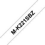 Brother MK-221SBZ PLASTIC LABELLINGTAPE, 9MM 4M BLACK ON WHITE NON-LAMIN