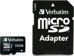 SD MicroSD Card 32GB Verbatim SDHC Pro Class 10 + Adapter retail