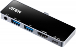 ATE Aten UH3238 USB-C Travel Dock with Power Pass-Through | Aten | USB-C Travel Dock with Power Pass-Through | UH3238-AT | Dock