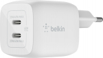 Belkin BoostCharge Pro GaN - Netzteil - PPS- und GaN-Technology - 45 Watt - Fast Charge, PD 3.0 - 2 Ausgabeanschlussstellen (2 x USB-C)