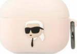 Karl Lagerfeld Karl Lagerfeld KLAPRUNIKP pouch Apple AirPods Pro cover pink/pink Silicone Karl Head 3D