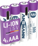 1x4 Ansmann Lithium Akku Micro AAA 400mAh + Cable 1311-0028