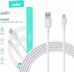 AUKEY CB-NAC1 kabel USB-C - USB-A 1m 60W PD 3A 20V nylon braid white
