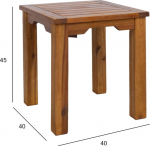 Bench-side table FORTUNA 40x40x45cm, acacia
