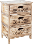 Chest of drawers MIHKLI with 3 storage units 40x29x58cm, natural