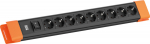 Bachmann CONNECTUS 9xCEE7/3 1xSchalter 2.0m CEE7/7 Schwarz/Orange