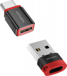 Adapter 4smarts Data Blocker USB-C do USB-A/USB-C czarny 2szt