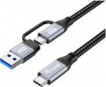 Equip Kabel USB-C3.2->C/A Gen2x2 PD100W St/St 2.00m schwarz