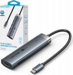 UnderFit Vention 5in1 USB-C 100W PD 5Gbps 4K@60Hz silver