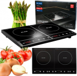 Induction cooker, two-burner adjustable hob, 2000W + 2000W BLOW