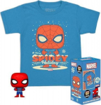 Funko Pocket Pop! & Tee (Child): Marvel - Holiday Spiderman Vinyl Figure & T-Shirt (L)
