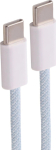 Shiverpeaks USB-C Ladekabel, 2.0, 60W, blue, Textil, 1m