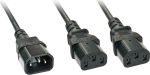 Lindy 2M C14 To 2X C13 Y Extension, Cable
