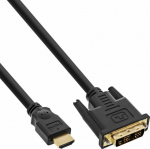 Cable InLine HDMI - DVI-D 5m czarny (17665P)