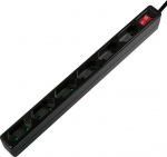 LogiLink 6 sockets 1.5m czarna | LPS232B - Listwa zasilająca 6 sockets CEE 7/16 1.5m czarna
