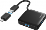 USB jagaja Hama 4 pesa USB 3.2 Gen 1 + USB-C Adapter