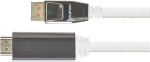 PYTHON PYT M0224 - DP 1.4 auf HDMI 2.0 A Stecker, Nylon, 4K@60Hz, 5 m, wei&szlig; - Digital/Display/Video (GC-M0224)