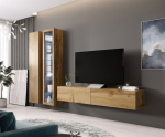 Cama MEBLE Cama Living room cabinet set VIGO 3 wotan oak/wotan oak gloss