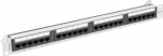 Lanberg Patch Panel 24 port 1U 19" kat.6A UTP szary - Patch Panel 19"/1U kat. 6A, 24 ports, szary