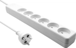 ProXtend Danish EDB Power Strip 6-way, 4M White