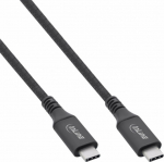 Kabel USB InLine USB-C - USB-C 0.5 m Czarny (35906A)