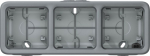 Legrand PLEXO55 Triple horizontal gray surface-mounted box (069680)