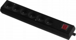 Jonex 6-way portable socket 16A 2P 250V z black switch GN-660WS