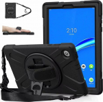 Strado tablet case Armor case with strap and Strap holder for Lenovo Tab M10 TB-X306X/X306F (Black) universal