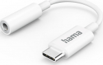 Hama 00201524, USB C, Male, 3.5mm, Weiblich, Wei&szlig;
