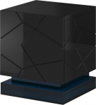 Cama MEBLE QIU bedside table 2 pcs. 46x41.5x53 cm black gloss/black gloss