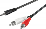 Wentronic 3.5mm stereo plug - 2xRCA plug, 10.0m