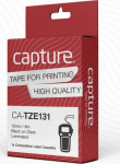 Capture 12mm x 8m Black on, Transparent Tape