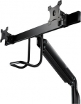 V7 DUAL MONITOR GAS SPRING MOUNT, ERGO CROSSBAR HANDLE FULL MOTION