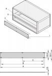SCHROFF PARTIAL FRONT PANEL 84TE 20850-426 - Rack Accessories