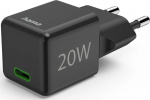 Hama supermini 20W PD/QC 1x USB-C czarna - Charger | USB-C | Power Delivery/Quick Charge | 20W | czarna