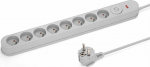 Montis surge protector power strip 8 sockets 3 m szara (MT139-3)