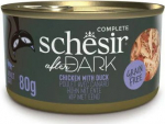 SCHESIR After Dark Chicken fillet with duck in broth - wet cat food - 80g