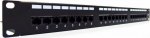 Digitus Panel Patch (patch panel) 19" 24x RJ45, LSA level, kat.6, unshielded, 1U, cable guide, descriptive fields, czarny