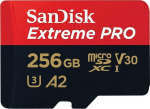 SD MicroSD Card 256GB SanDisk Extreme Pro SDXC with. Adapt