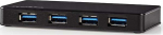 Nedis UHUBU3420BK - Hub - 4 x SuperSpeed USB