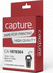 Capture 12mm x 5.5m Black on White, Label-tape