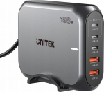 Unitek 2xUSB-A 3xUSB-C GAN 188W - Unitek Fast AC charger 2xUSB-A 3xUSB-C GAN 188W