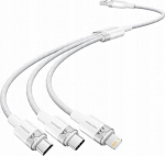 Kabel USB 2.0 A do 3w1 3A Vention CTPWG 1.5M (white)