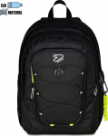 Seljakott Tech Line Jet Black 30l, must Seven